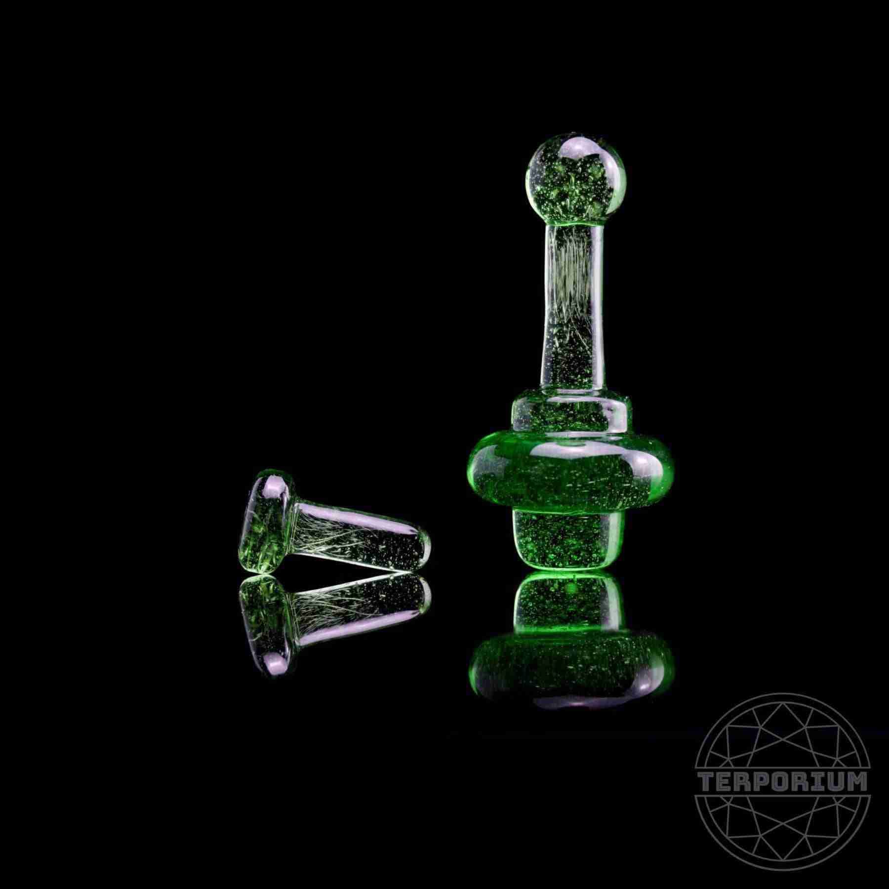 Portland Green Hanging Valve Terp Slurper Set by Hot Pizza Glass