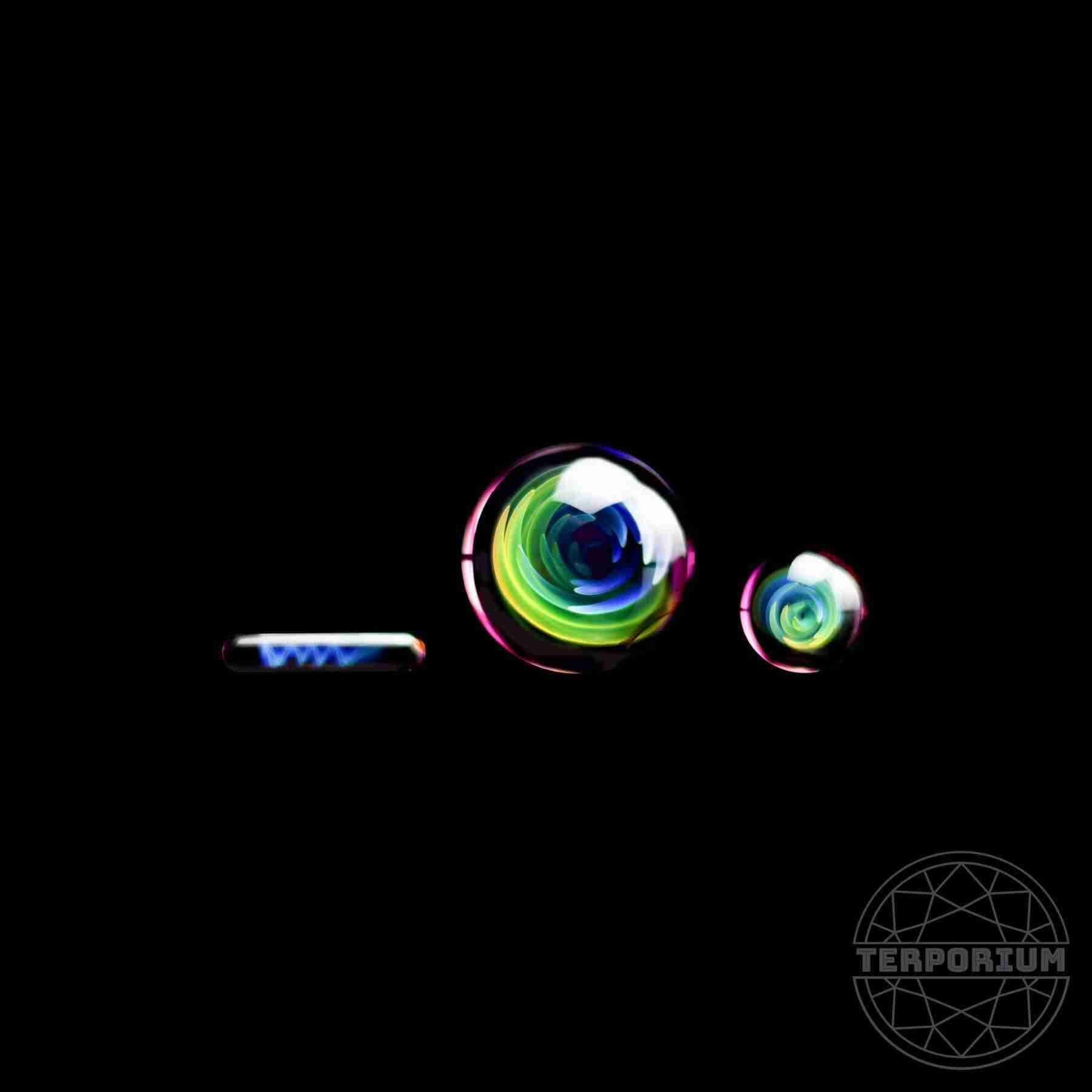 Gold Amethyst and NS Yellow Fumed Terp Slurper Set by Ambient Glass