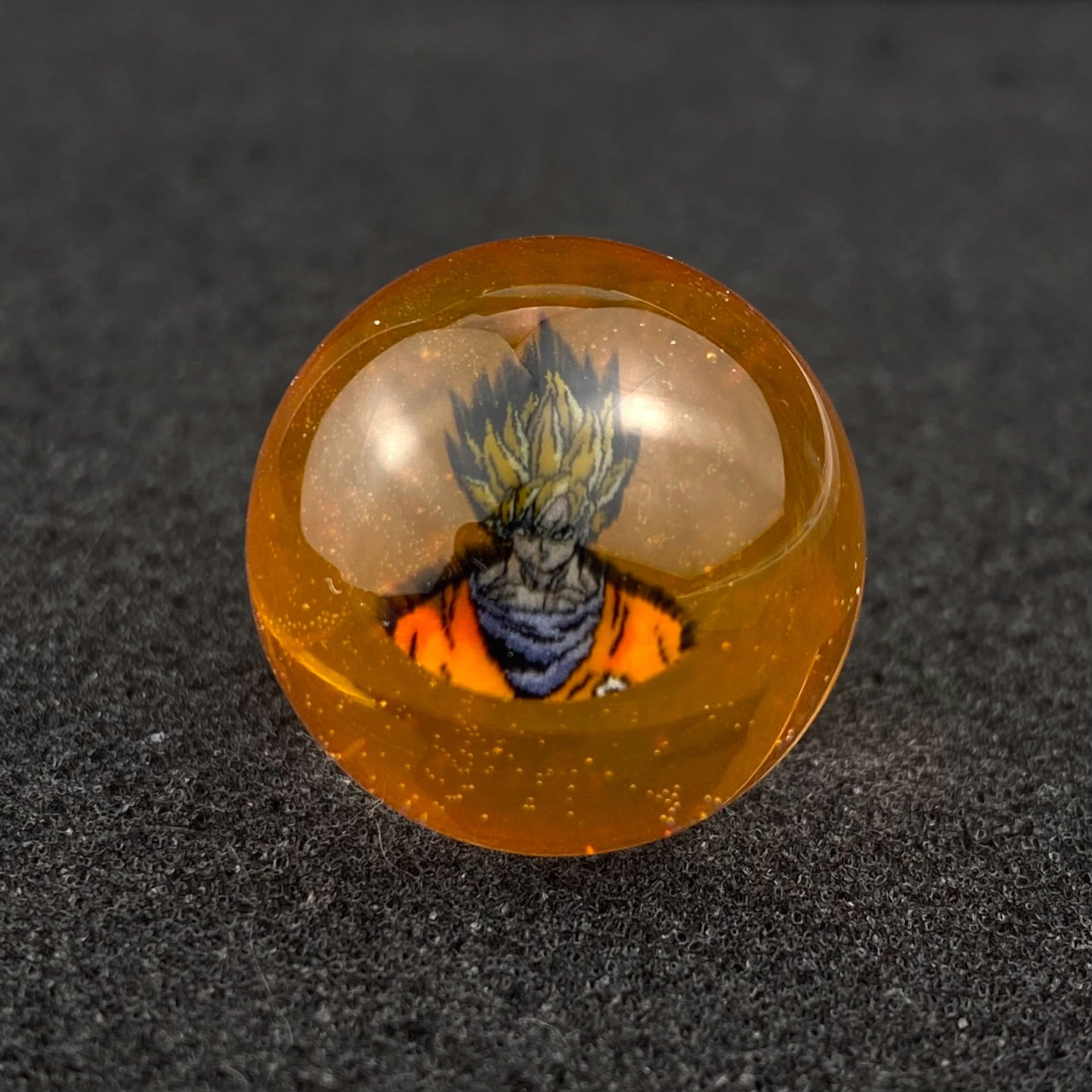 Goku Super Saiyan Dragon Ball Z Millie Slurper Marble Top by Keys Glass