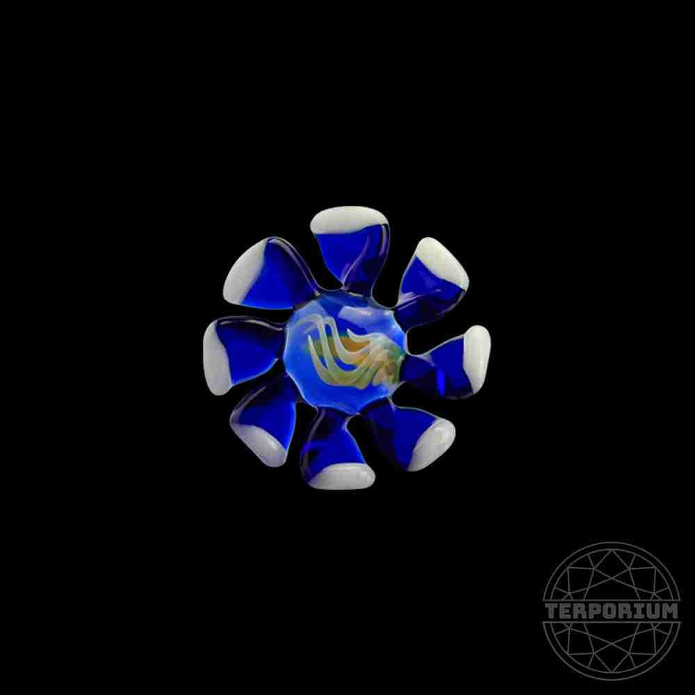 Blue Terpellar Spinner Insert with Fume by Maverick Glass Works