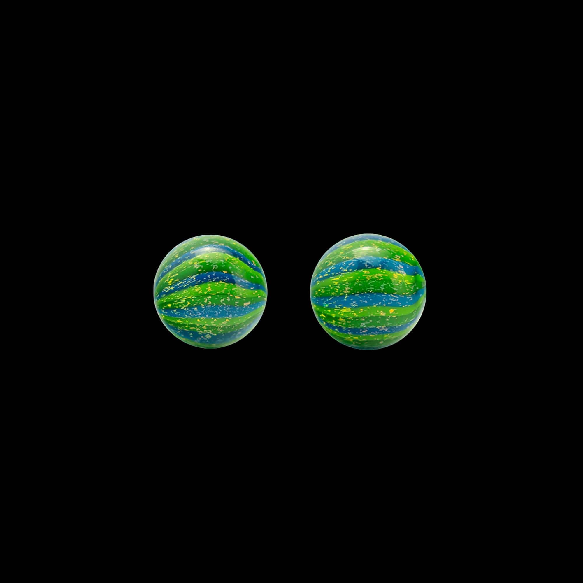 Green Dichro Swirl Terp Pearls, 2 Pcs