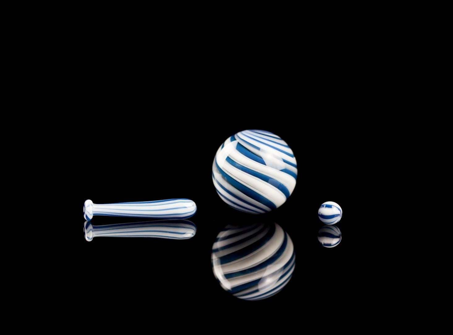 Yankee Baseball Terp Slurper Set by Syndrome Glass