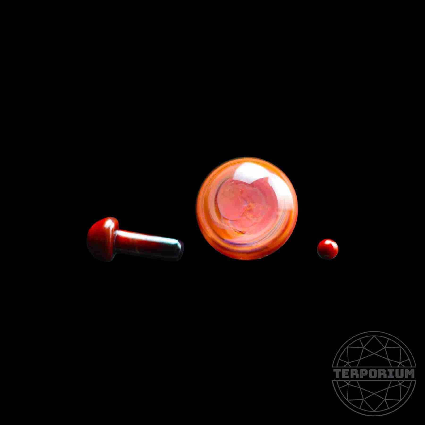 Persimmon Strike Terp Slurper Set with Mushroom Valve by Keto Glass