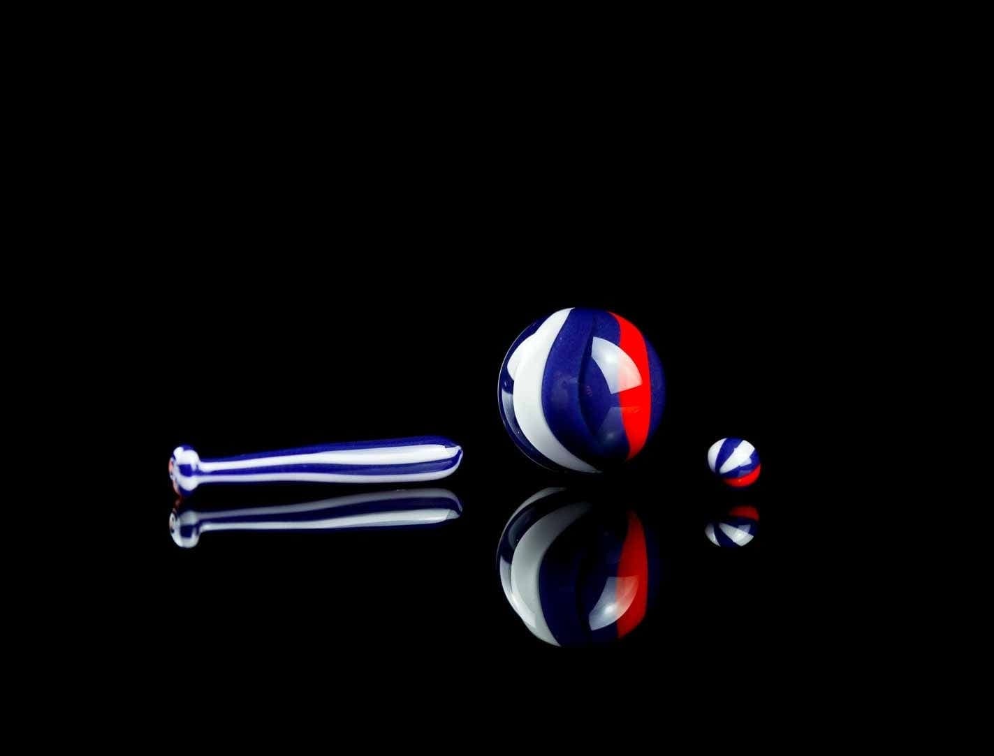 Chicago Cubs Baseball Terp Slurper Set by Syndrome Glass