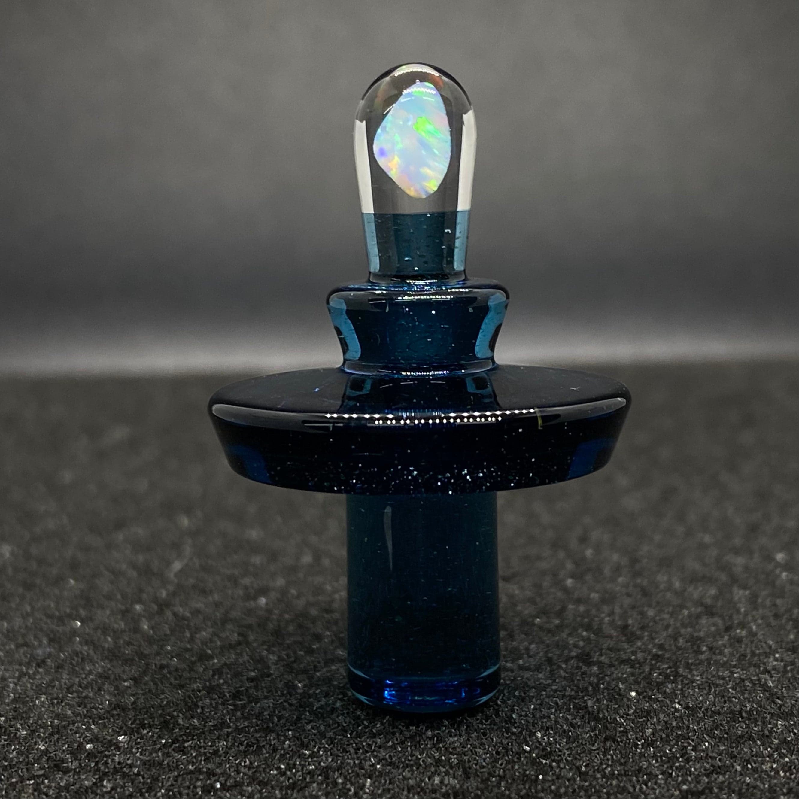 Fortunate Glass Blue Stardust Opal Control Tower Cap
