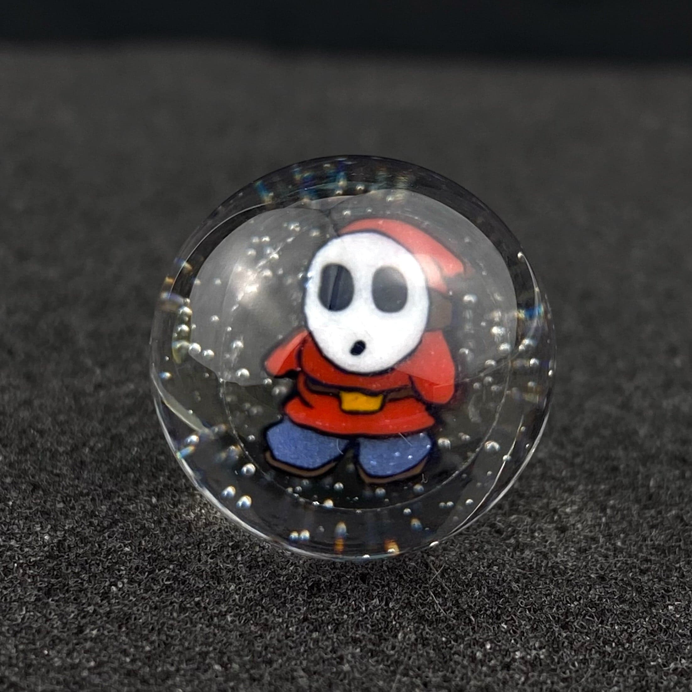 Shy Guy Super Mario Slurper Marble Top by Keys Glass