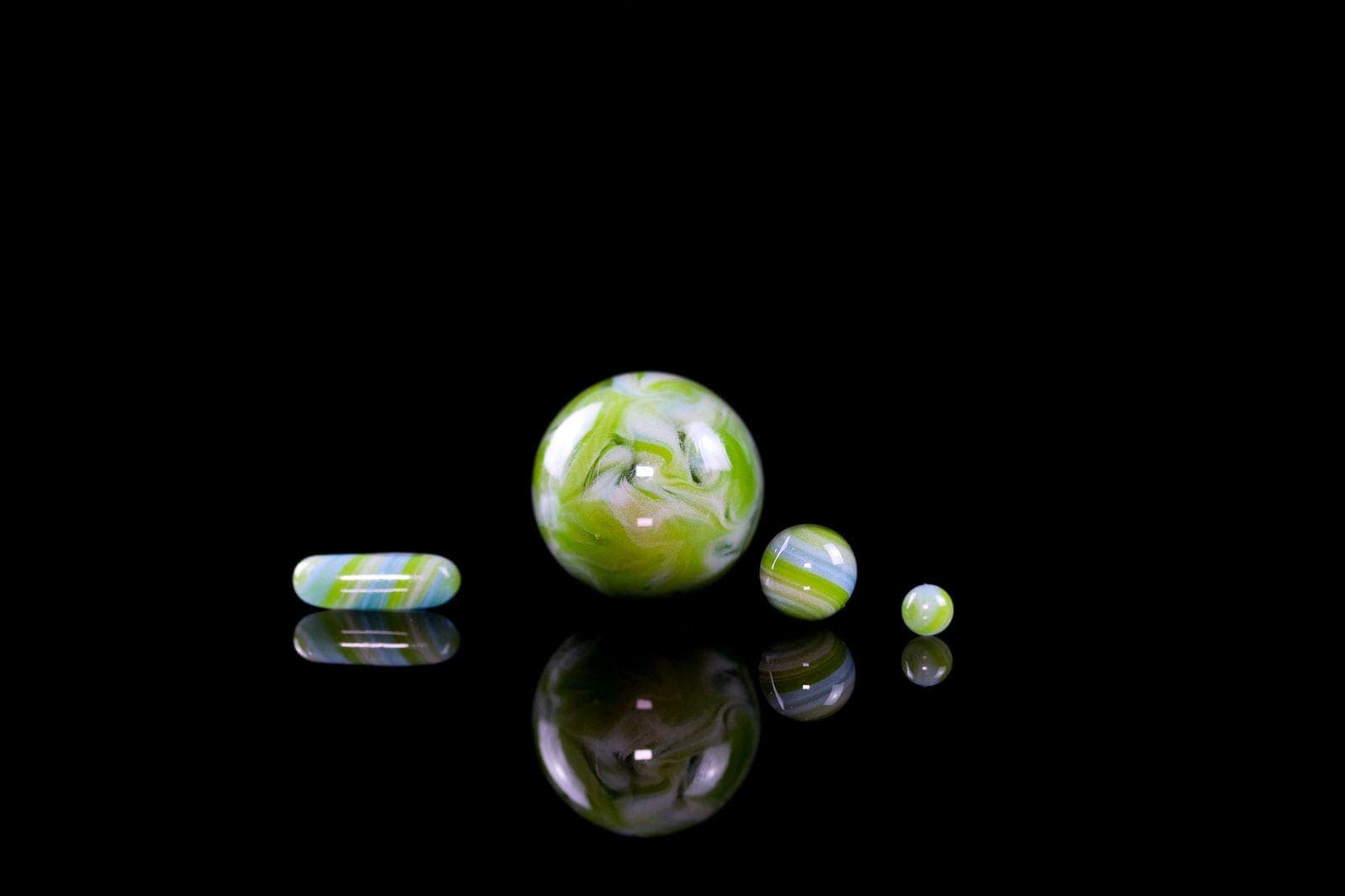Green and Blue Terp Slurper Set by Frebo Glass