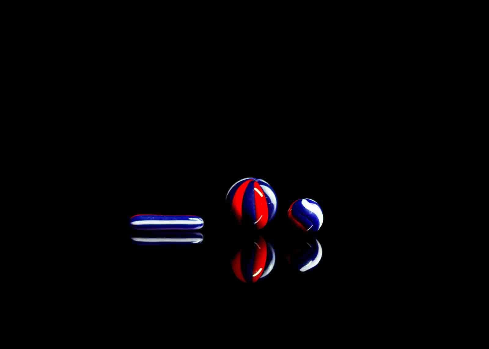 Red, White, and Blue Wig Wag Mini Terp Slurper Sets by Syndrome Glass