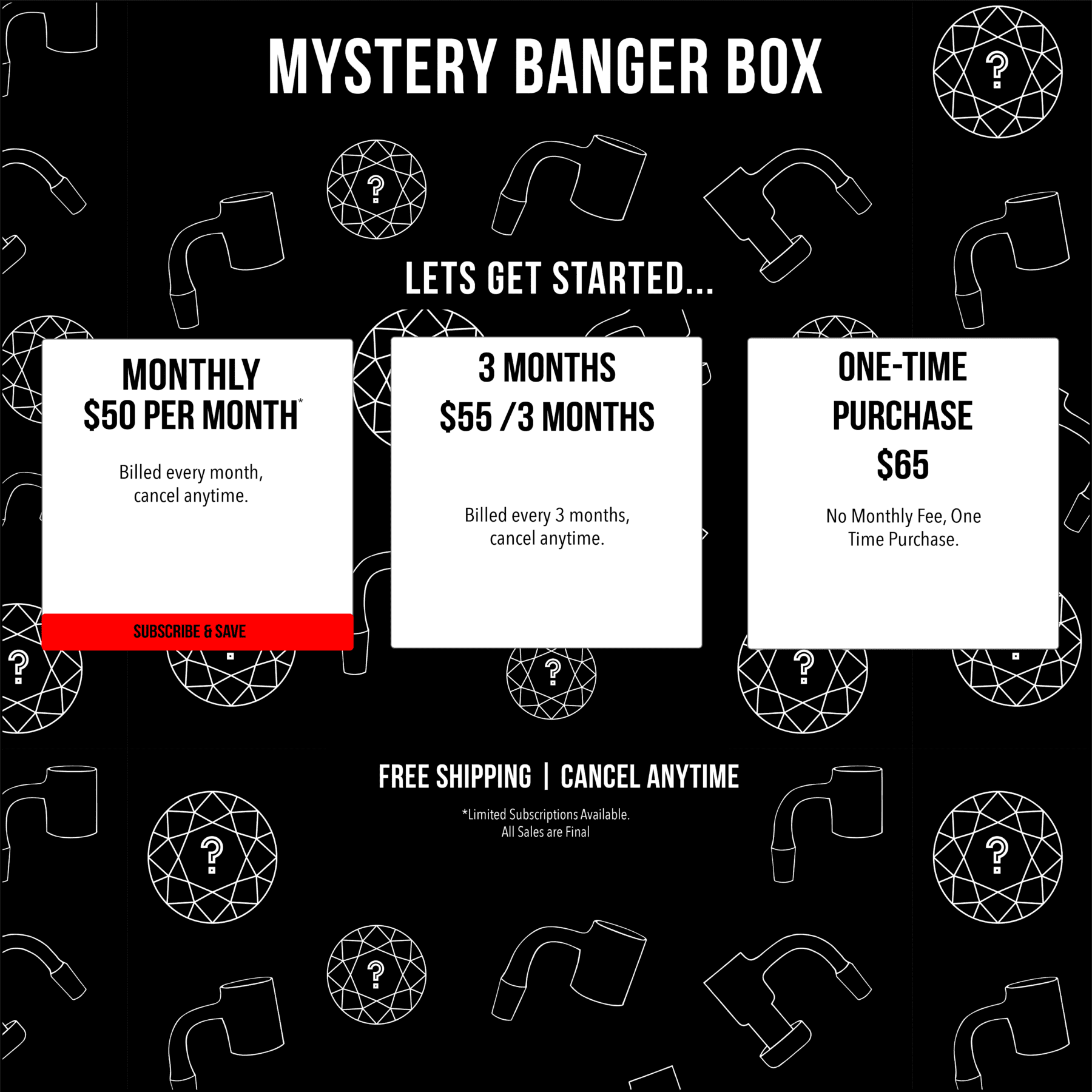 Mystery Banger Box Subscription