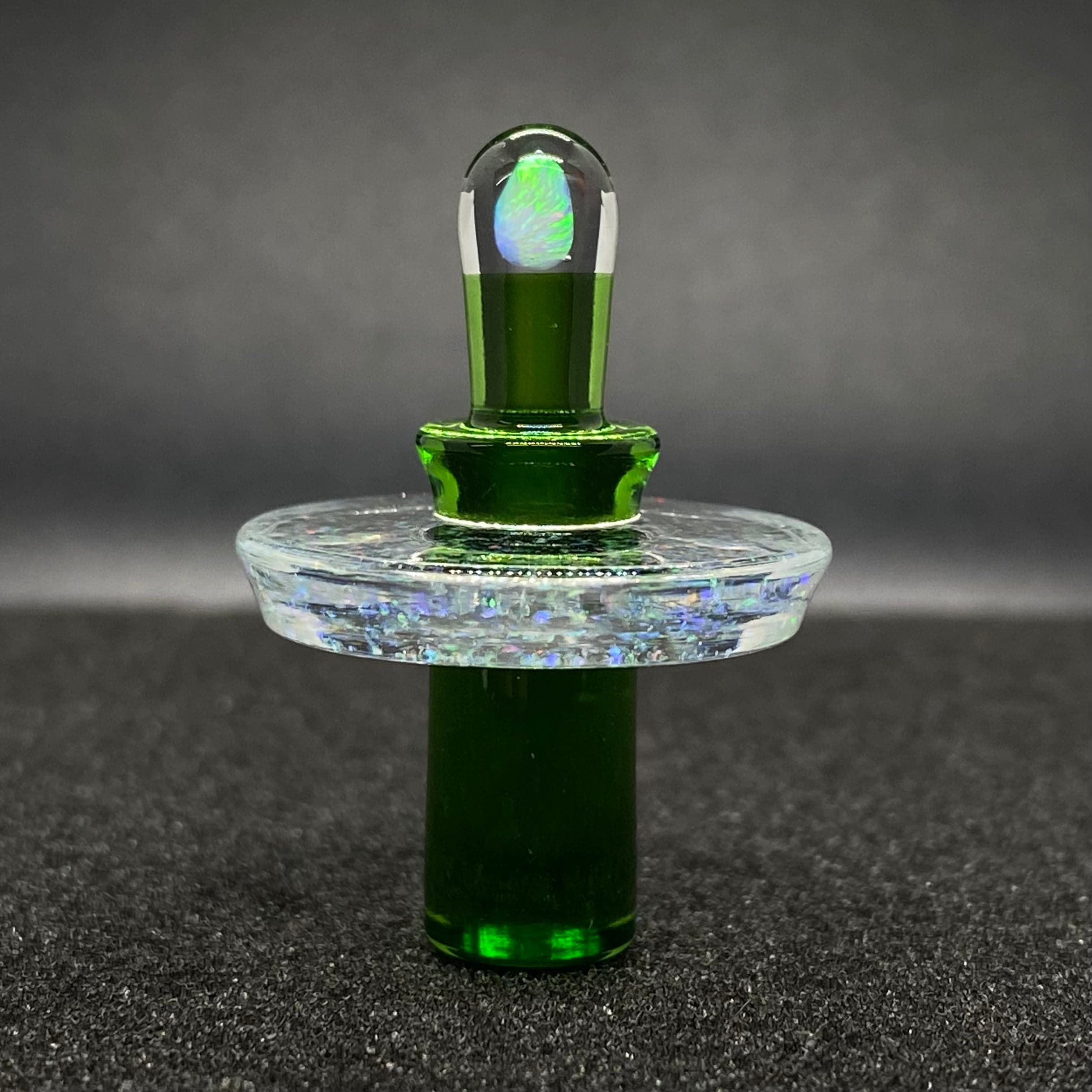 Fortunate Glass Portland Green Crushed Opal Control Tower Cap