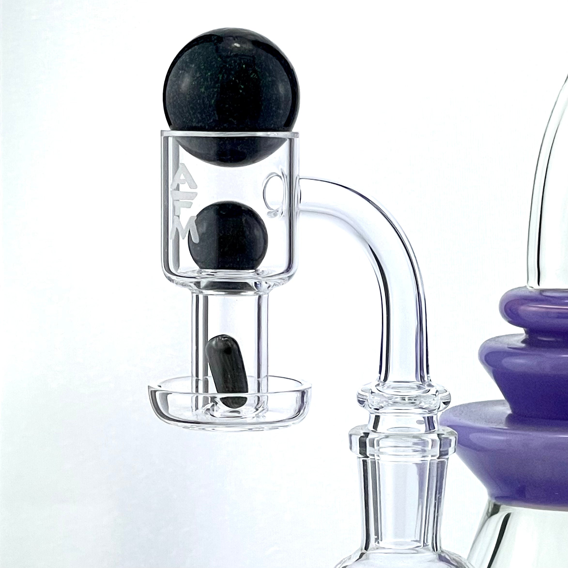 AFM 25 mm Quartz Terp Slurper Dab Nail Kit – 3 mm Thick with Marble Caps & Terp Pill