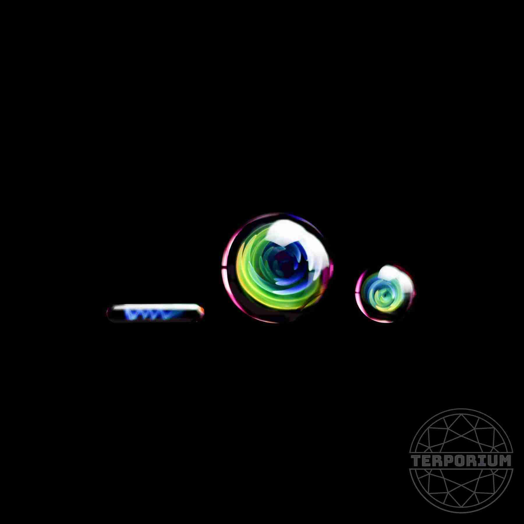 Gold Amethyst and NS Yellow Fumed Terp Slurper Set by Ambient Glass