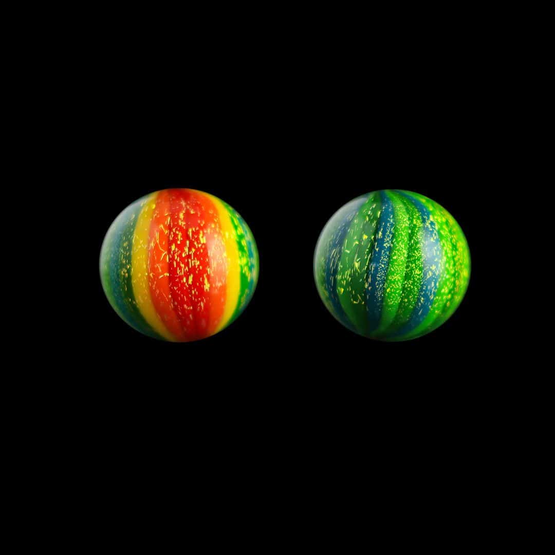 Rainbow Dichro Terp Pearls, 2 Pcs