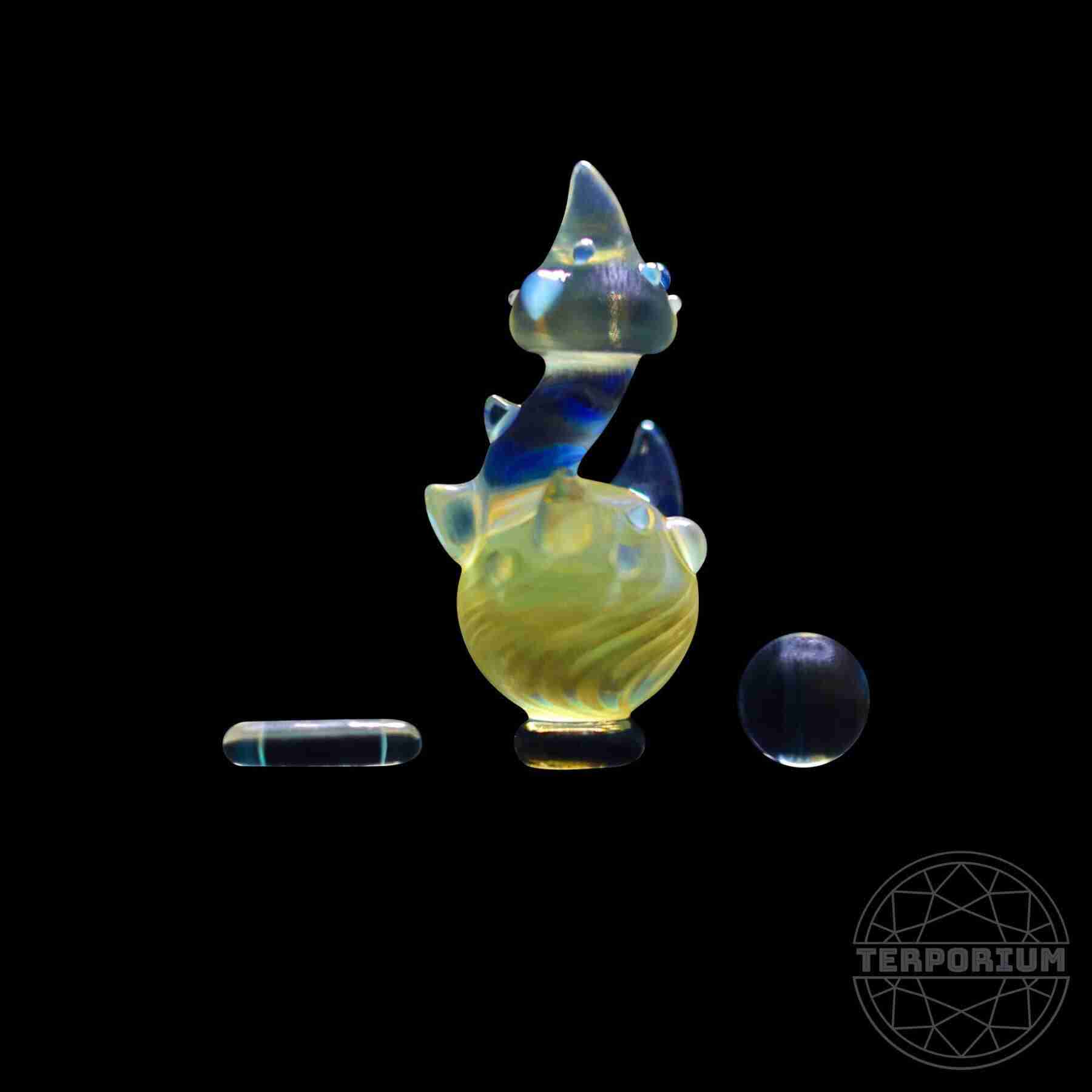 Silver Potion (CFL) & Silver Serum (CFL) Fumed Terp Slurper Set by Ambient Glass