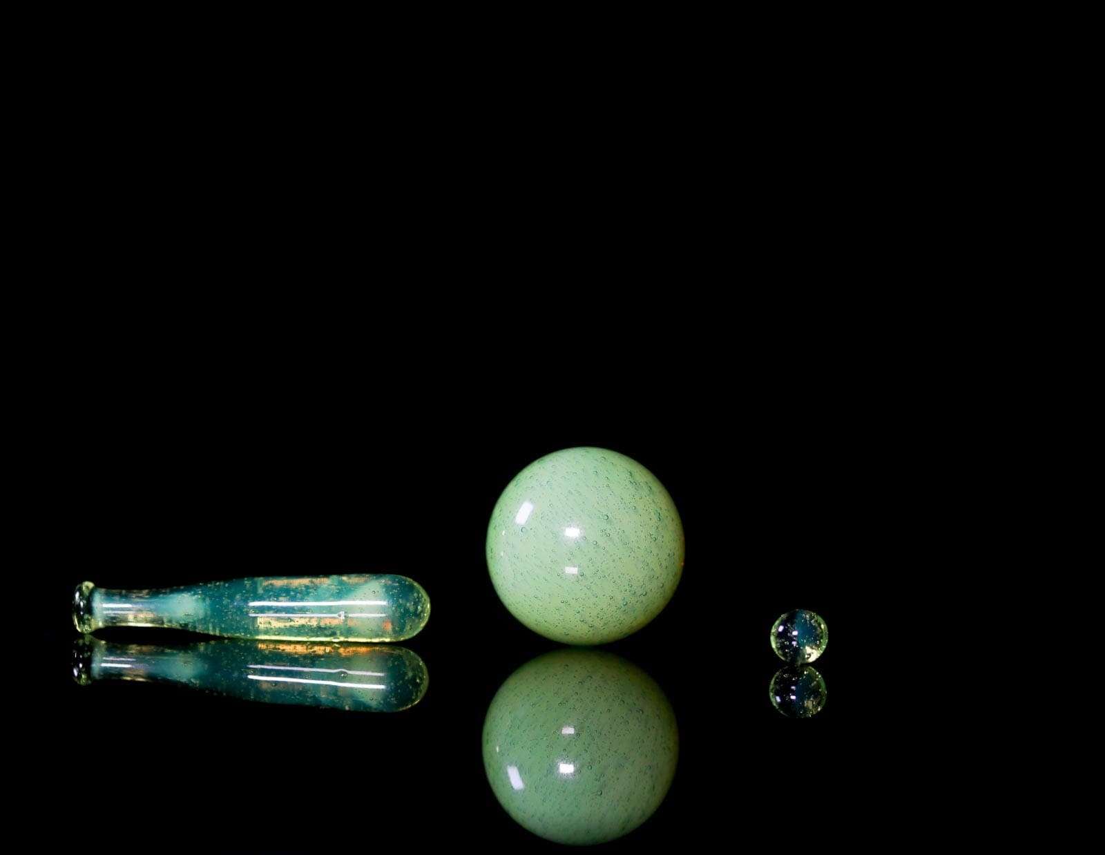 Baseball Terp Slurper Set by Syndrome Glass – Sunset Slyme (CFL)