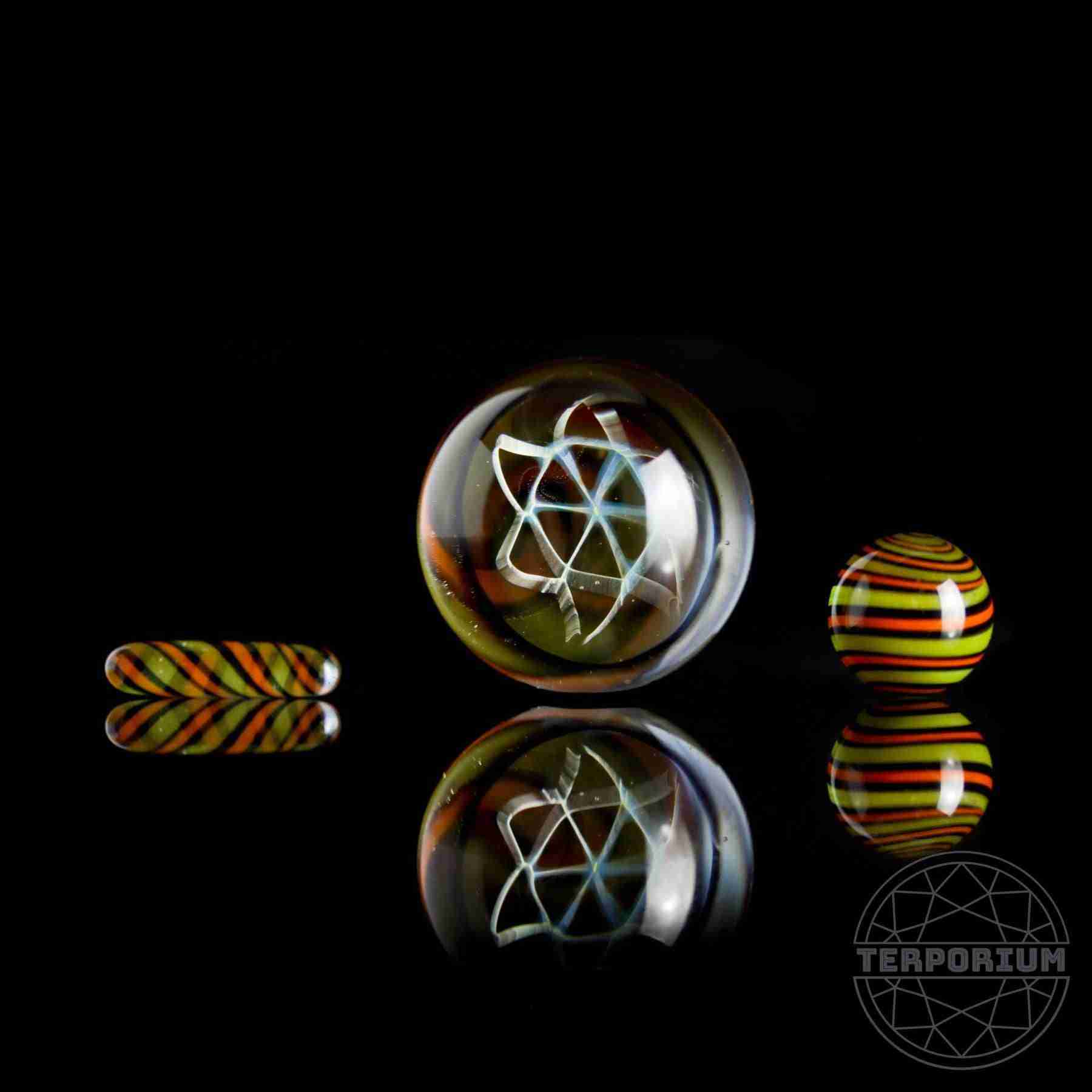 Star Millie with Swirls Terp Slurper Set by Borohearted Glass