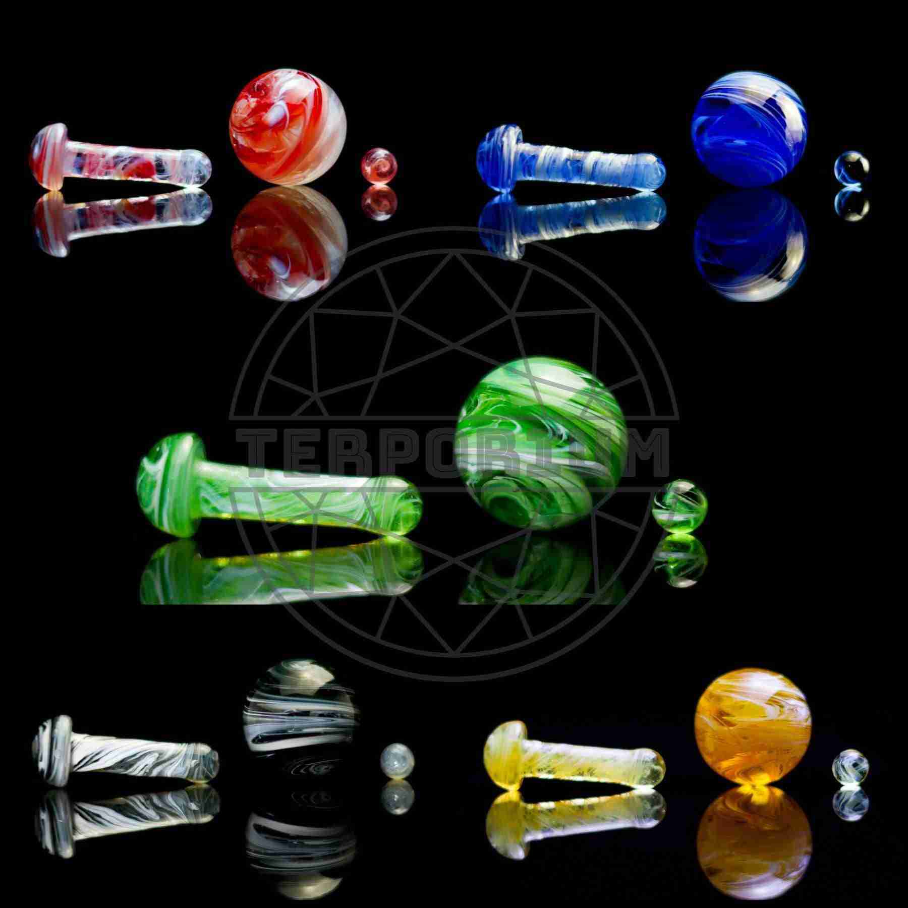 Terporium Mushroom Valve Terp Slurper Set, 3pcs