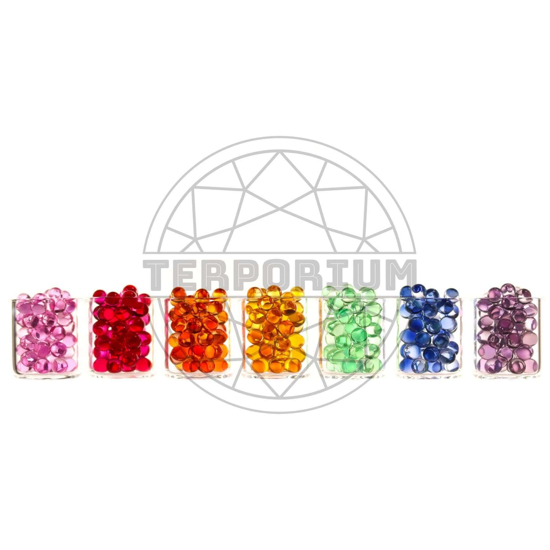 Ruby & Sapphire Terp Pearls, 4mm