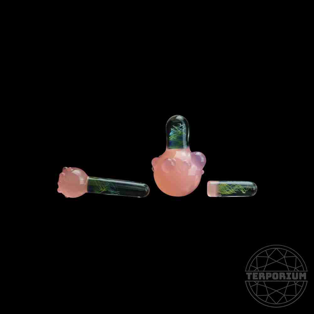 Pastel Serum (CFL) & Pastel Potion (CFL) Fumed Terp Slurper Set by Ambient Glass