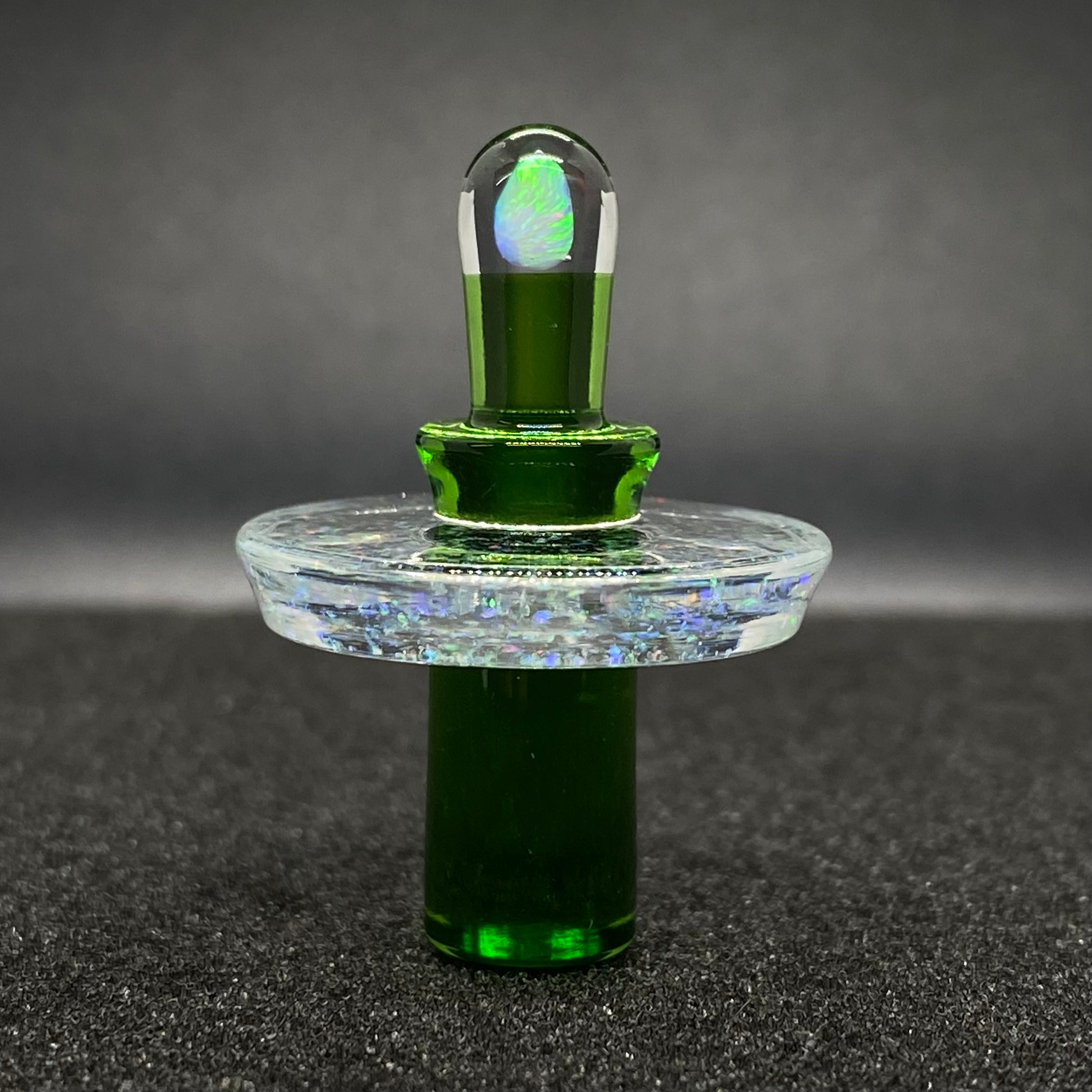 Fortunate Glass Portland Green Crushed Opal Control Tower Cap